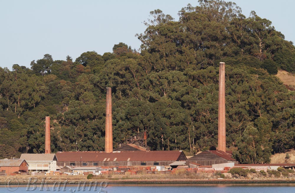The brickyard from across the edge of the bay